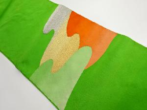 リサイクル　綴れ抽象模様織出し名古屋帯